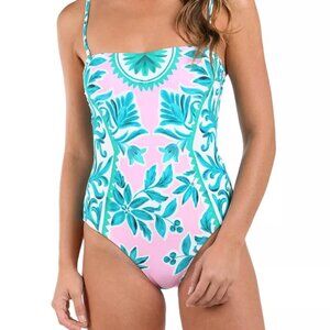 NWT La Blanca Opulent Bandeau One Piece Swimsuit, Size 14